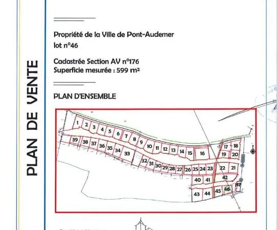 Terrain 599 m² 