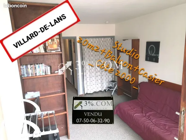 Studio 1 pièce 19 m² 