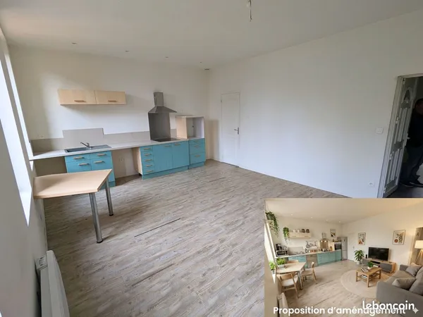 T3 de 63m2 rénové au centre, direct propriétaire 
