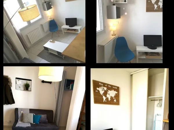 Studio 100% meuble lumineux - a 1 mn de la station de tram, bus et commerces 