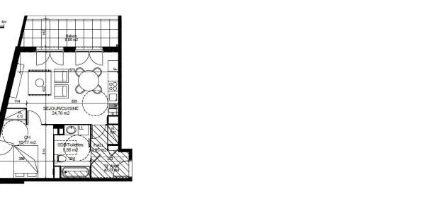 Appartement 2 pièces 48 m² 