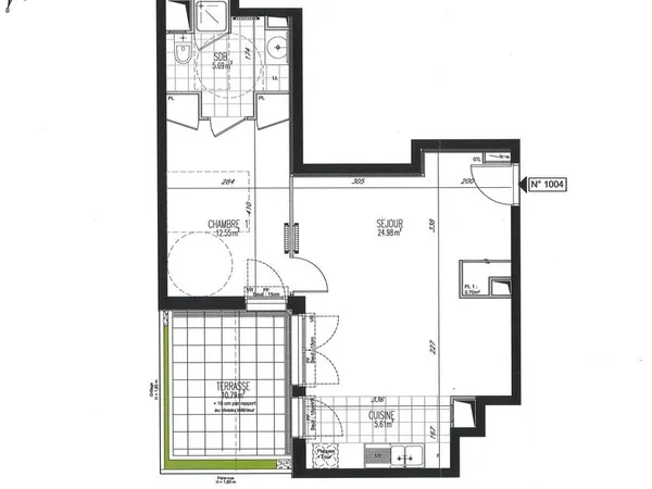 Appartement 2 pièces 49 m² 