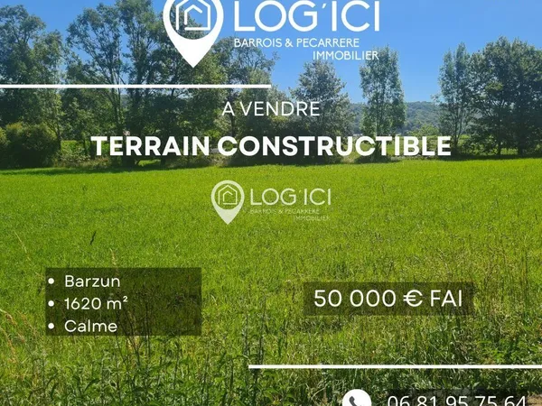 Terrain 1620 m² Barzun 