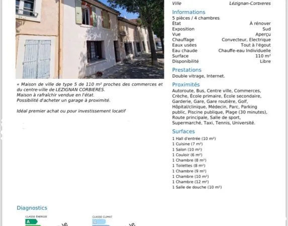 Maison à vendre 