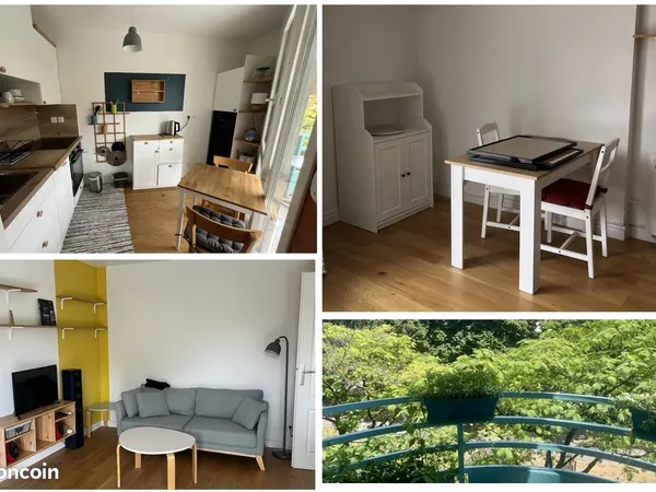 T2 Meublé de 40m². Quartier Chorrier. Grand Balcon 