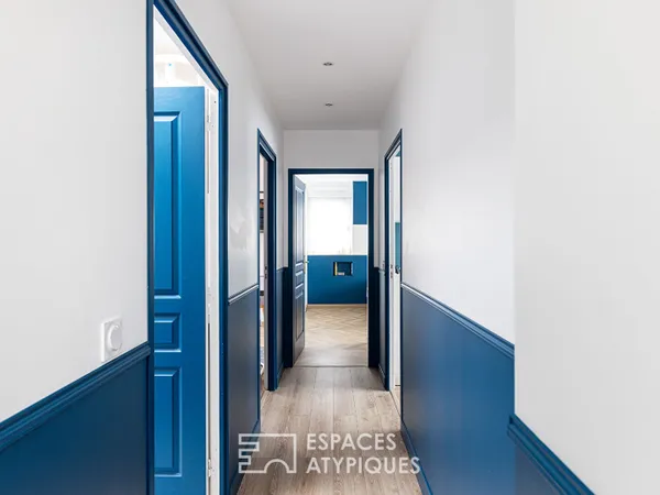 Maison contemporaine rénovée avec dépendance et jardin intime 