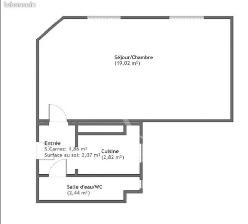 Appartement 2 pièces 26 m² 