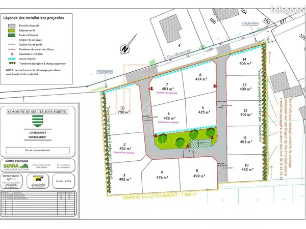 Terrain 405 m² Soultz-sous-Forêts 