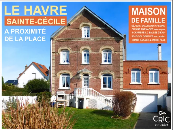 LE HAVRE / PLACE SAINTE-CÉCILE A VENDRE MAISON DE CARACTERE 