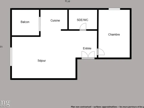A vendre - Asnières-sur-Seine Bords de Seine - Appartement 2 pièces de 50 m² avec terrasse de 