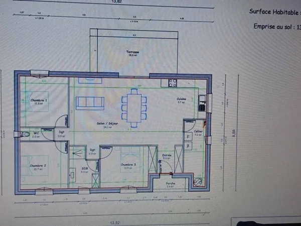 Maison 4 pièces 99 m² 