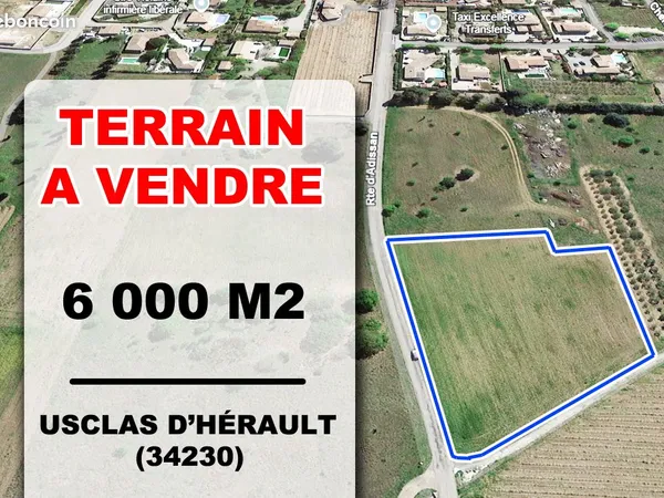 A VENDRE terrain de 6000 M2 (34230) 