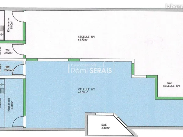 Bureaux 66 m² ARGENTAN 