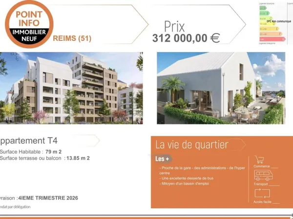 Appartement 4 pièces 79 m² 