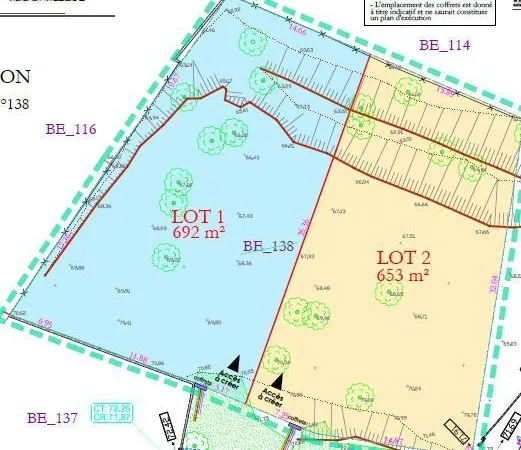 Terrain 692 m² Vauvert 