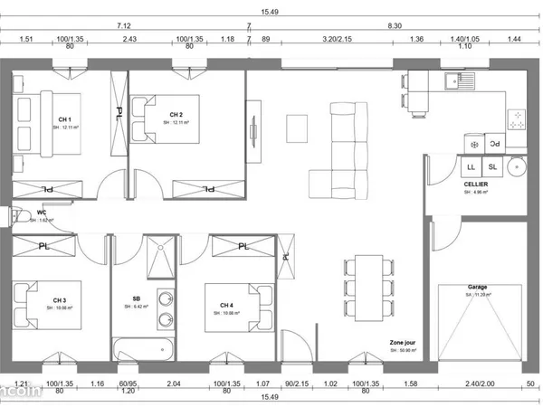 Maison 5 pièces 108 m² 