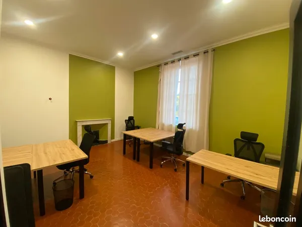 Bureau tout équipé 3-6 pers. Aix centre 