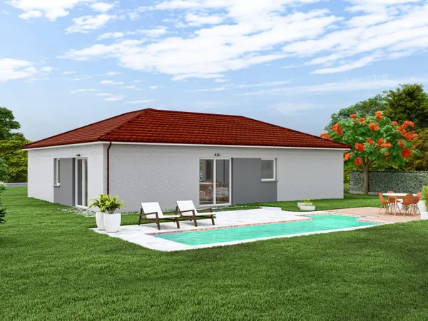 Terrain + maison 87 m² 