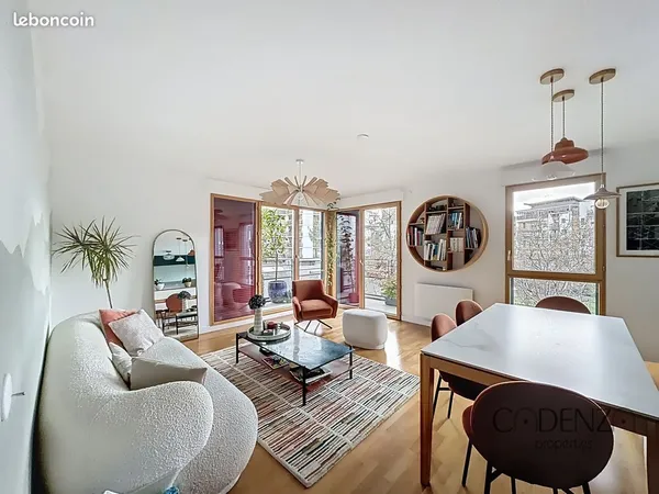 Appartement meublé de grand standing - Vue parc, 3 chambres, parking - Asnières-sur-Seine (Les 
