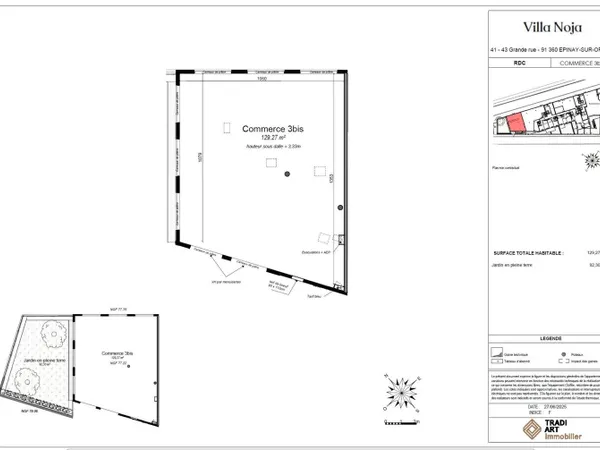 Local commercial 129 m² 