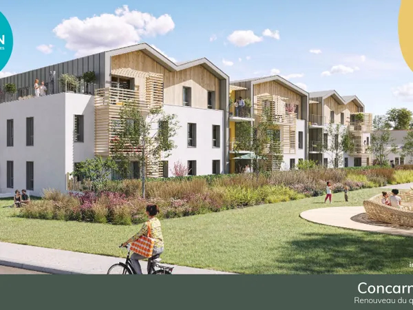 Appartement Concarneau T2 de 41,14 m² dans un programme neuf immobilier proche centre ville . 