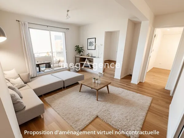 Appartement T3 rénové avec balcons 