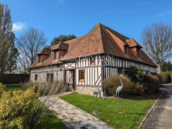 À 10 min d'HONFLEUR : Superbe Maison Normande avec Maison d'Amis 