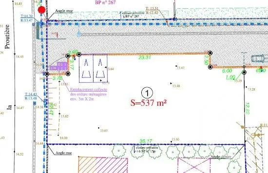 Terrain 537 m² 