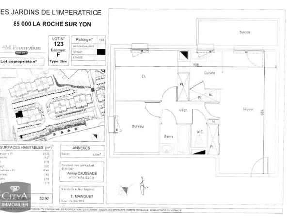 Appartement 2 pièces 53 m² 