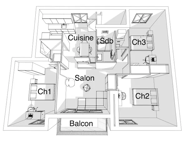 Loue appartement en colocation rénovée 
