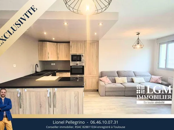 Sainte Foy de peyrolières, appartement 3 pièces en duplex 
