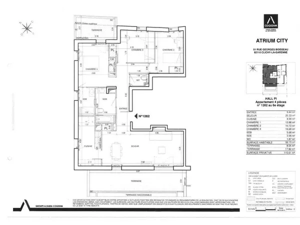 Appartement 4 pièces 90 m² 