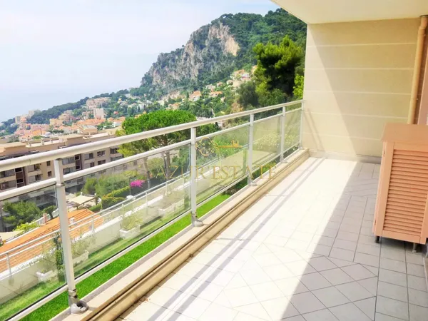CAP D'AIL/MONACO JARDIN EXOTIQUE: 3 PIECES MEUBLE VUE SUR LA MER 