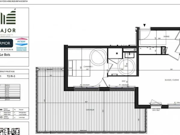 Appartement 2 pièces 52 m² 
