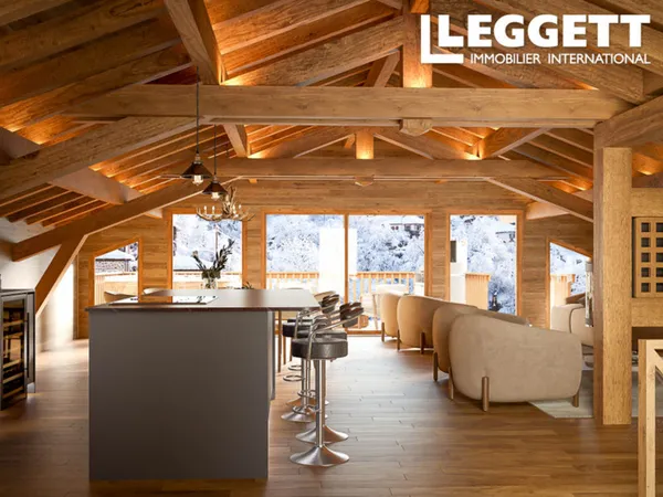 Très beau chalet sur les pistes avec 4 chambres, dans un village traditionnel au coeur des Trois 