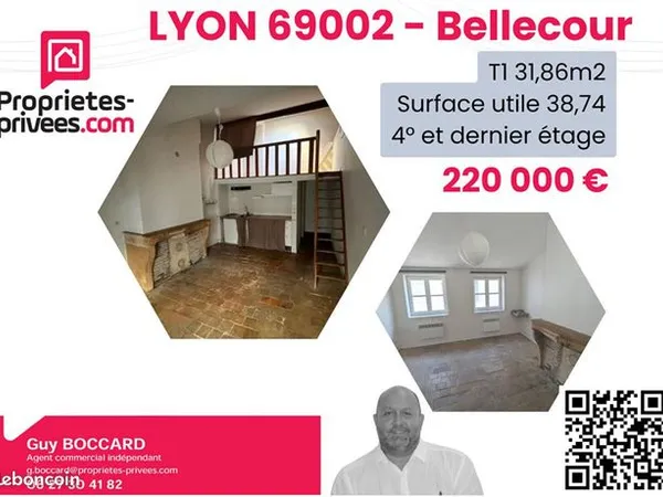 Appartement 1 pièce 32 m² 