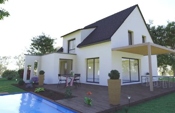 Terrain + maison 124 m² 
