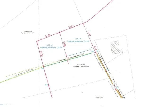 Terrain 1250 m² 