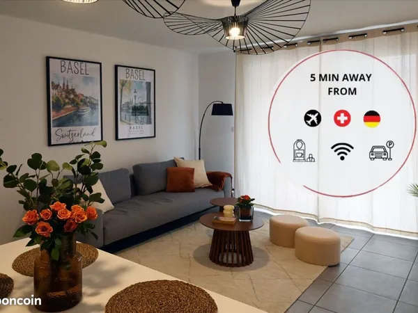 ✨ Calme & Confort à 5 min de Bâle - Balcon, Parking Gratuit & Transports Faciles ✨ 