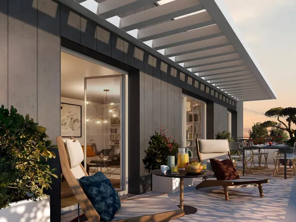 MAGNIFIQUE 3 PIECES AU 1ER ET DERNIER ETAGE - TERRASSE DE 24M² EN ANGLE AVEC VUE DEGAGEE 