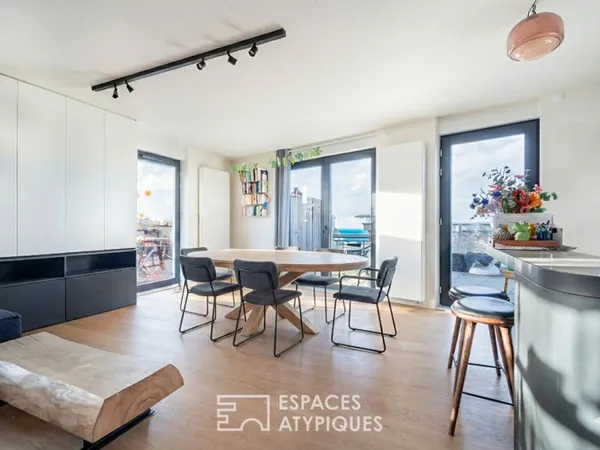 Appartement repensé par architecte avec terrasses 