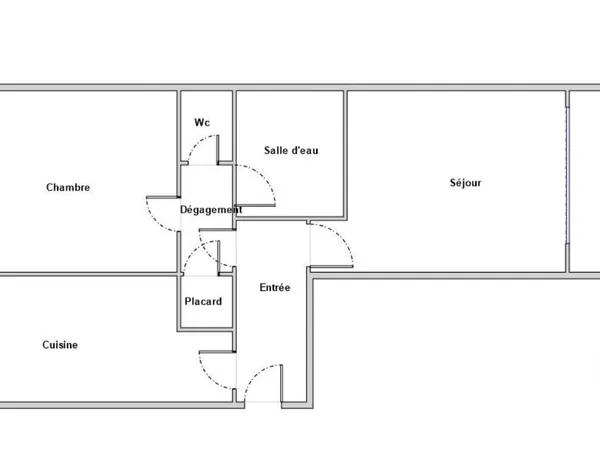 Appartement 2 pièces 55 m² 