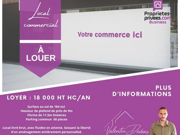 Local commercial 1 pièce 184 m² 