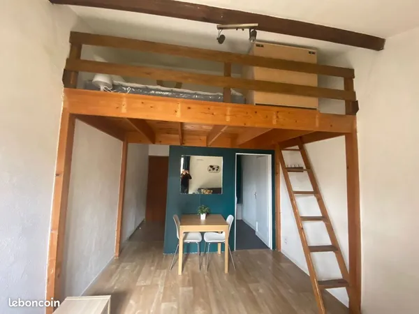 Studio meublé (21m2) + Mezzanine + Parking Privatif - Quartier Rangueil 