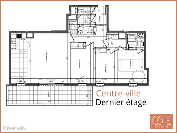Appartement 4 pièces 102 m² 