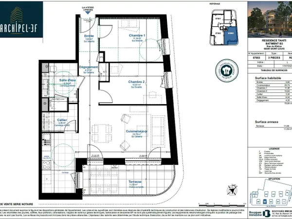 APPARTEMENT 3 PIECES 
