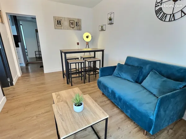Appartement rénové meublé 3 pièces quartier Madeleine Angers 