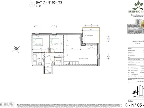 Appartement T3 fin de construction 