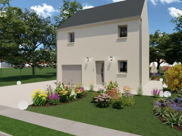 TERRAIN + MAISON ETAGE 4 CH + GARAGE à Parçay-Meslay 