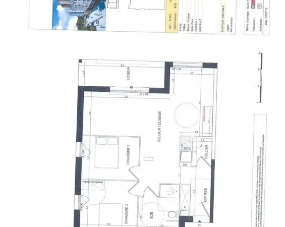 Appartement 3 pièces 68 m² 